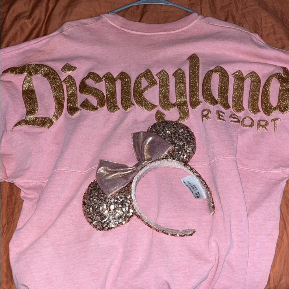 Disney Pink and Gold Disneyland Resort Sweatshirt